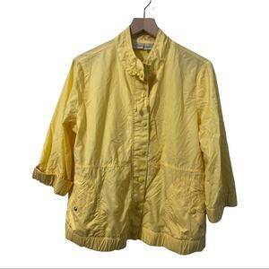 Chico's Zenergy Yellow Lightweight 100% Nylon Jacket Size Large / 12